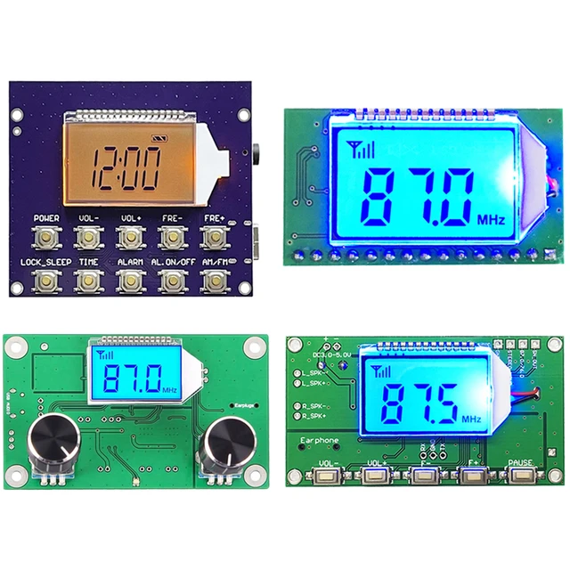 numérique fm radio récepteur module dsp & pll lcd récepteur module  modulation de fréquence stéréo réception carte de circuit imprimé