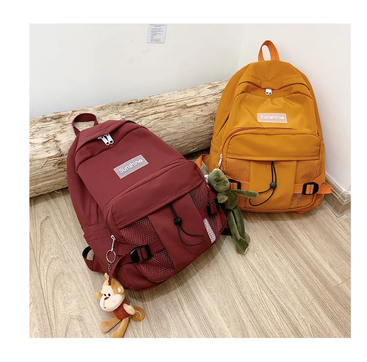 Stylish Backpacks luxury Backpack Women Large Capacity Solid Color Oxford Waterproof School Bag Travel Doll Pendant Rucksack Bagpack for Teenage Girls cool everyday backpacks