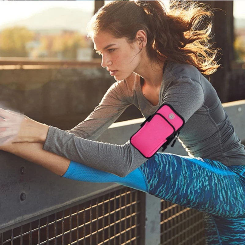 

Zippered Fitness Running Arm Band Bag Pouch Adjustable Workout Jogging Cover For Mobile Phone Waterproof Sport Armband Case