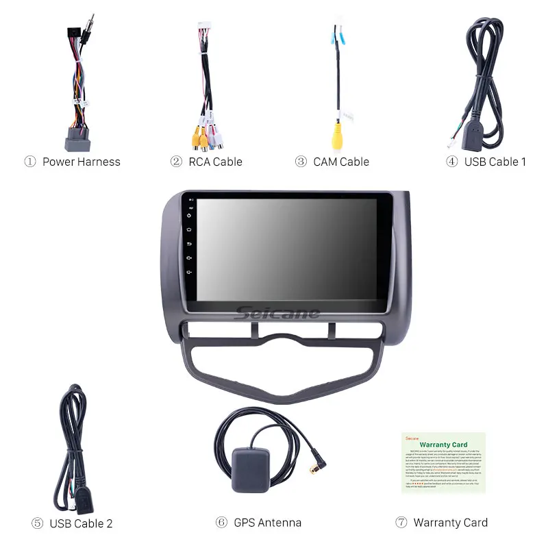 Seicane 9 дюймов Android 8,1 автомобильный радиоприемник с навигацией GPS для 2006 Honda Jazz City Auto AC левый руль автомобиля Поддержка Carplay DVR OBD