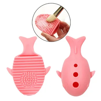 

NEW cute shapes Whale Silicone Makeup Brush Cleaning Washing Holder Tools Cosmetics Board Stand Tool
