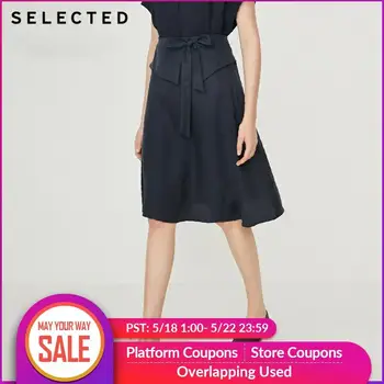 

SELECTED Women's Pure Color Commute Bowknot A-lined Skirt S|41924C515