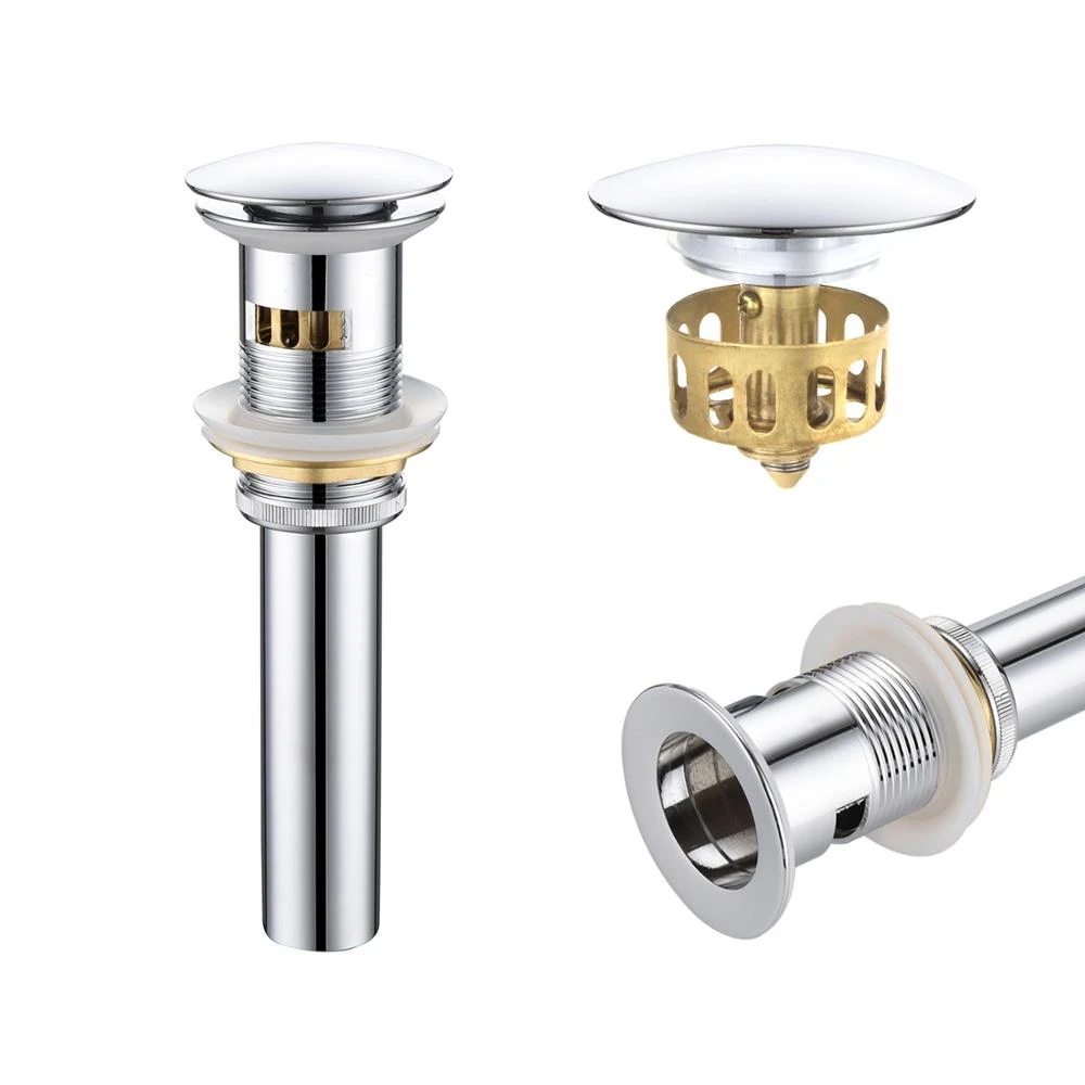 Kokosiri Brass Bathroom Sink Drain Faucet Vessel Vanity Sink Pop Up Drains Stopper With Overflow