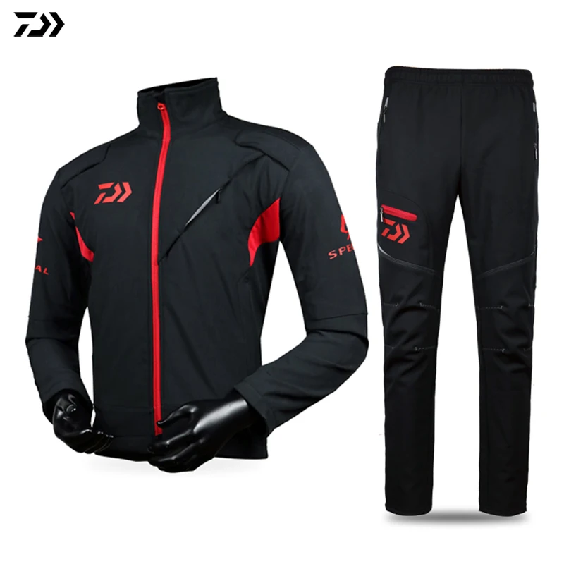 

2020 Fishing Jacket Pants DAWA Outdoor Sports Autumn Winter Windproof Waterproof Keep Warm Jackets Fishing suit Riding Jacket