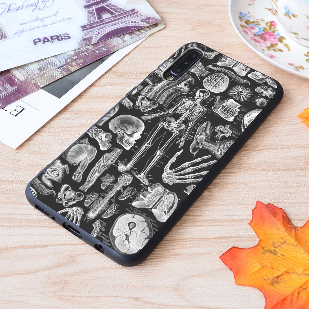 

Human Anatomy Black Print Soft Silicone Matt Case For Samsung Galaxy S Note and Galaxy A