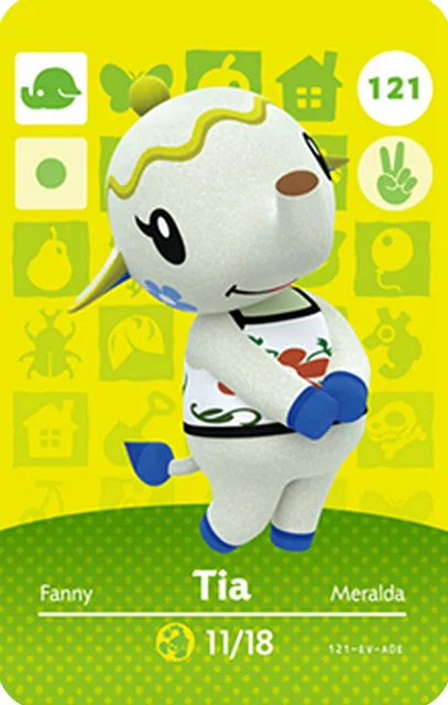 Tia Coco Tom Peck Нана Кармен ролевая игра пересечение животных Amiibo Villager NFC большие карты