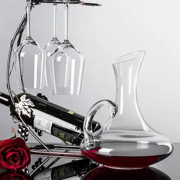 

Wine Decanter Transparent Glass Crystal Red Wine Brandy Champagne Glasses Decanter Bottle Jug Pourer Aerator For Family Bar