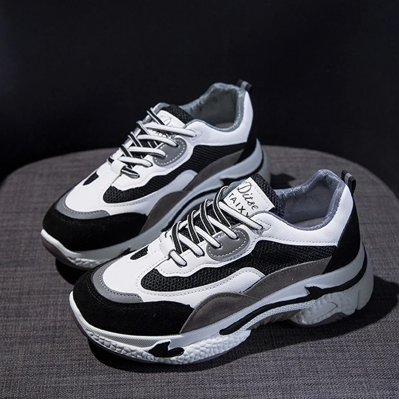 

MOOREGOOD Net surface breathable Big Size shoes woman European And American Style The New Thick bottom  