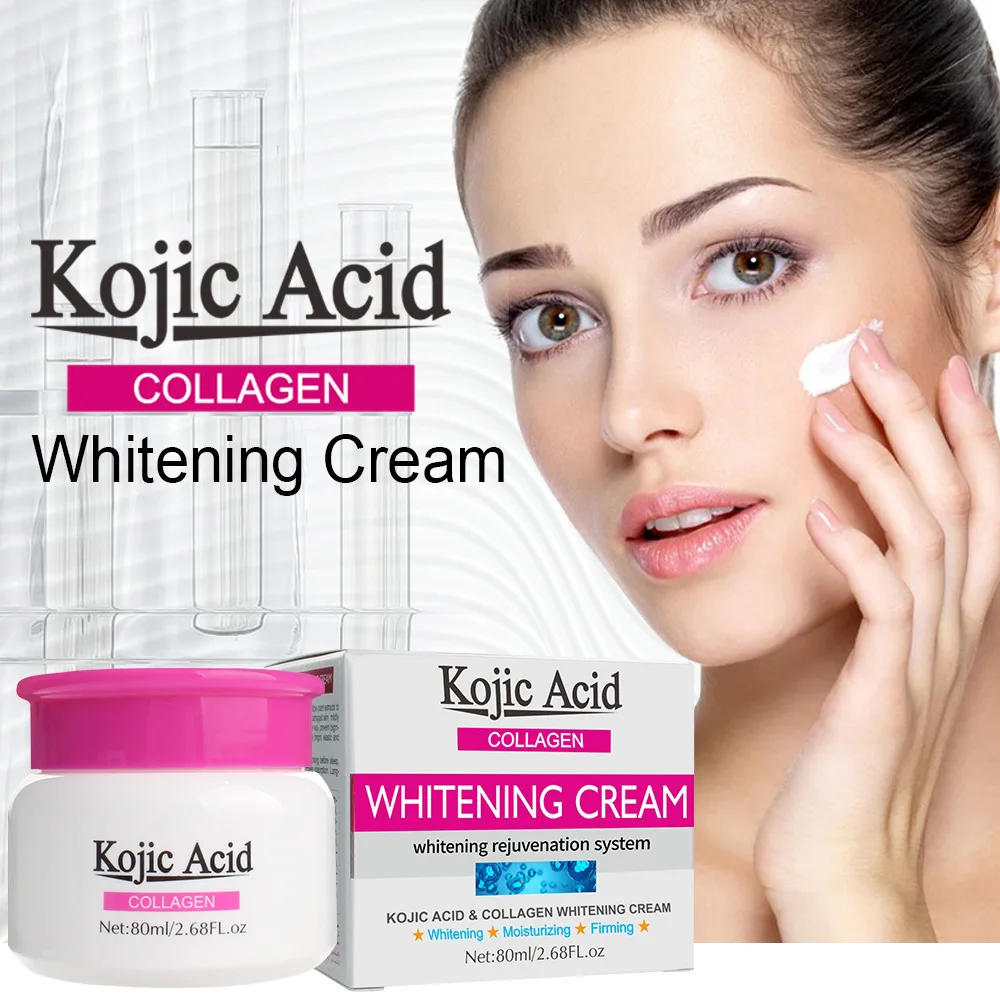 Kojic Acid Collagen Whitening Cream Dark Black Skin Lightening Intimate