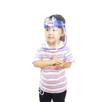 

6 Pcs/Lot Cartoon Anti-fog Safety Child Face Shield Transparent Anti-spitting Splash PET Reusable Face Shield