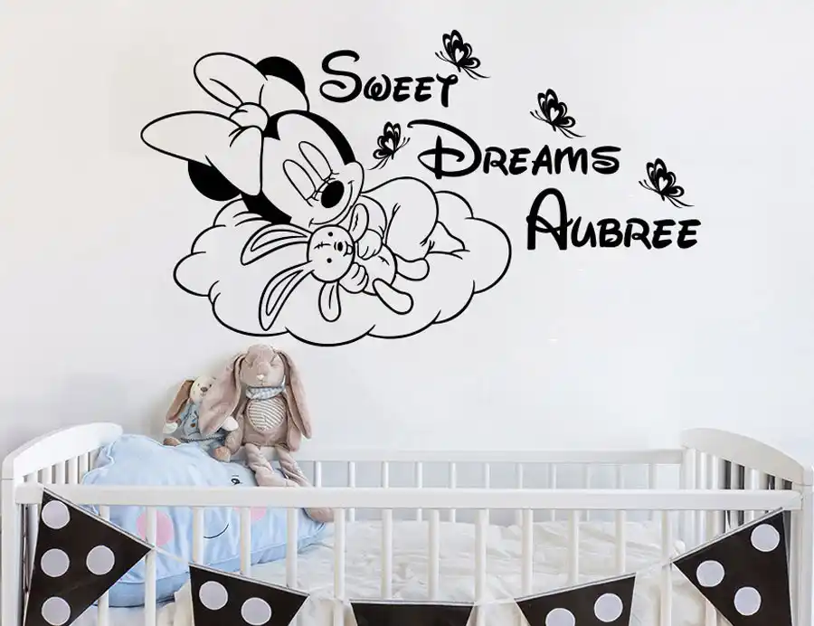 minnie mouse nursery decor
