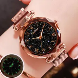 2019 женские наручные часы Звездное небо магнитные женские часы светящиеся Роскошные водонепроницаемые женские часы для relogio feminino Reloj Mujer