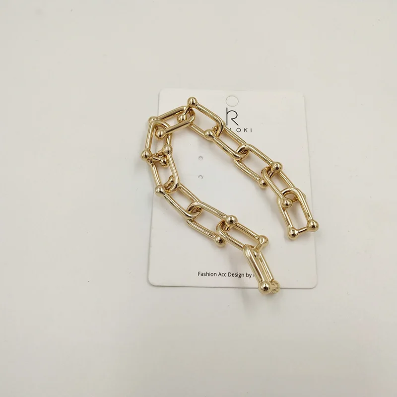 Rongho металлический бамбуковый браслет для женщин винтажные ювелирные изделия золотые серебряные звенья цепи браслеты для хип-хопа Готический Bijoux