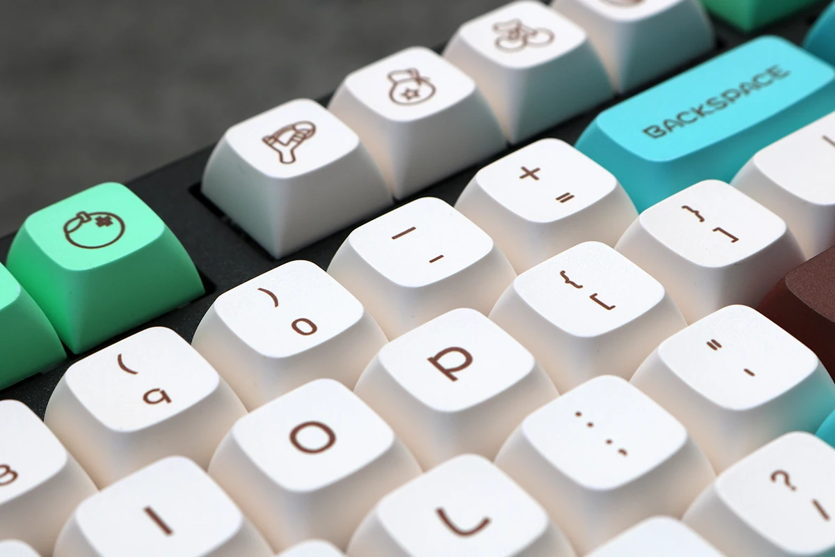 PBT Dye Subbed Key Cap, Teclado Mecânico,