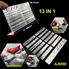 Military Model Tool Carved Texture Punched Circle Drawing Auxiliary Ruler for Engraving Stainless Steel 4