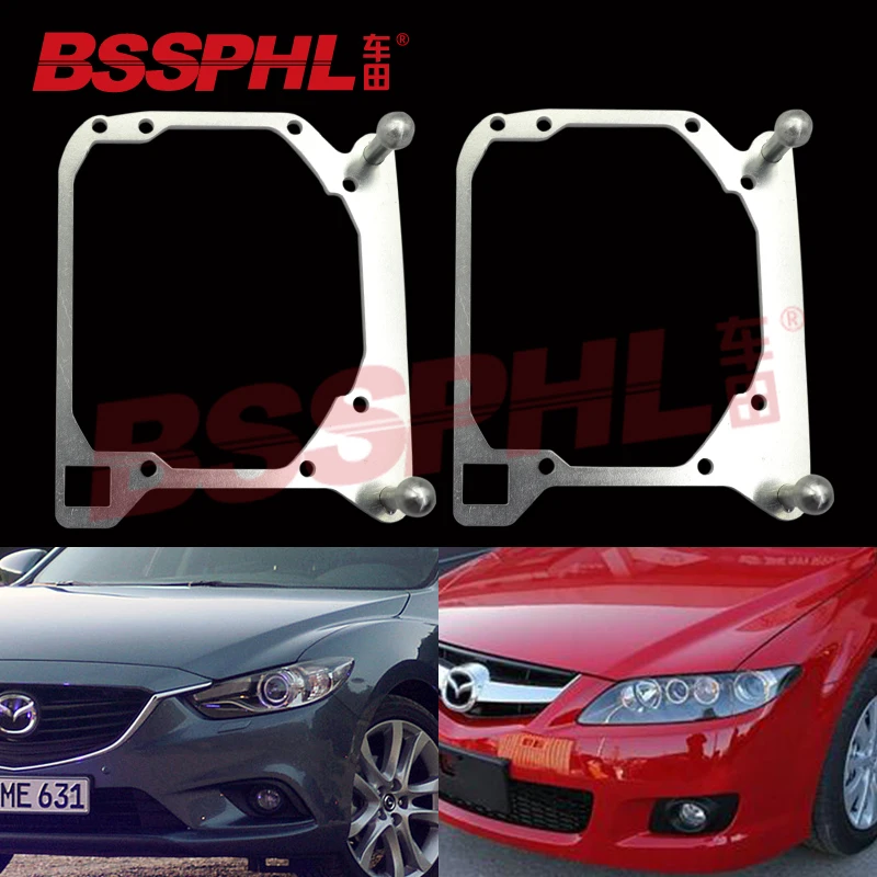 

BSSPHL Car Styling Frame Adapter Hella 3r G5 Projector Lens Retrofit For Mazda 6 2004-2015