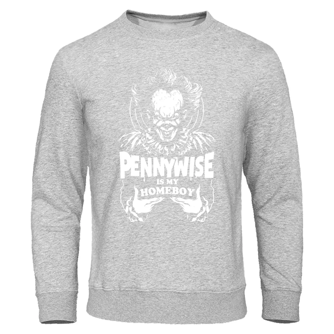 Зима осень мужской теплый свитер клоун мой домашний мальчик толстовки Pennywise пуловер это Хэллоуин ужас Мужская толстовка уличная одежда - Цвет: gray 5