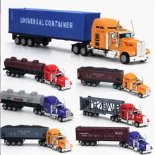 

1：65 Scale 27 cm Model American Transporter Tanker Truck Container Truck Vehicle Toy Car Collection Display For Children Adult