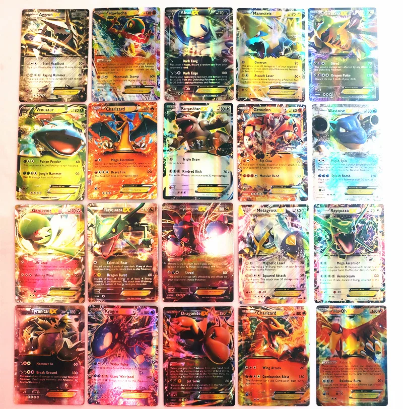 120 шт Такара Tomy все виды GX MEGA EX гигантский Блестящий Покемон карточная игра битва торговые карты Дети покемон игрушки