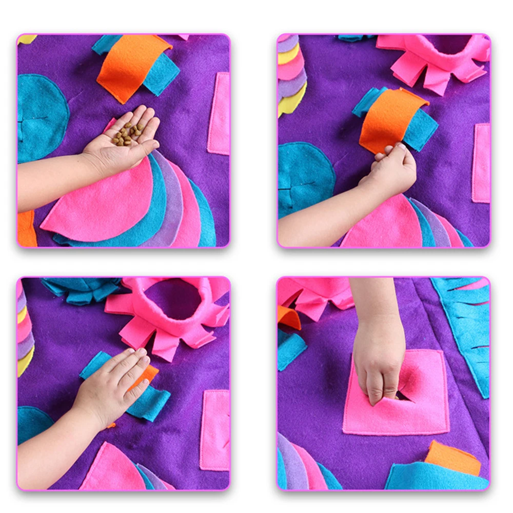 Pet Dog Sniffing Pad Nose Find Food Training Blanket Feeding Mats Cushion Puzzle Fun Toys For Relieve Stress Puzzle Sniffing