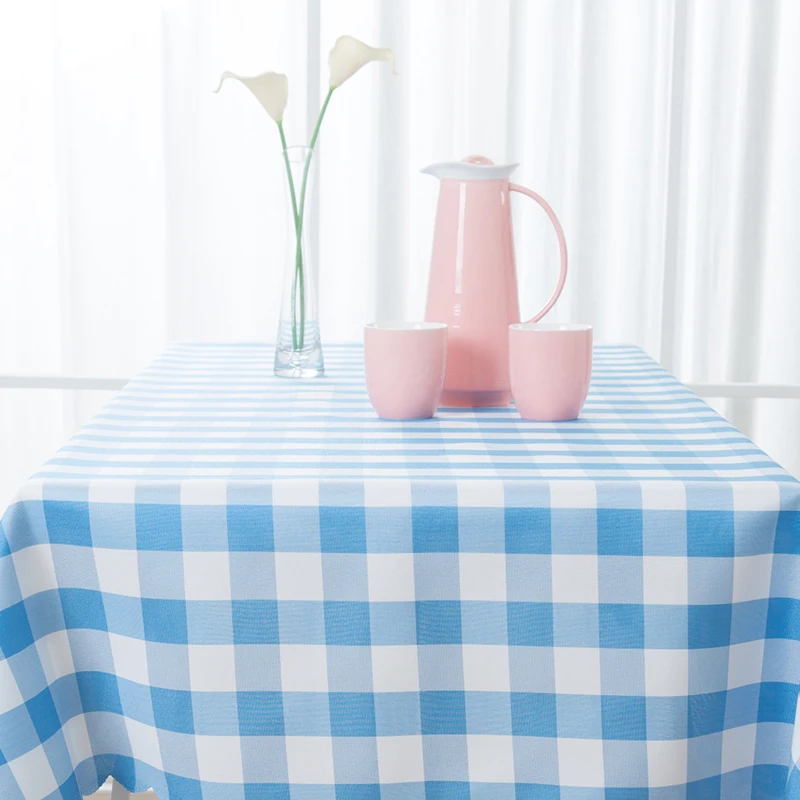 Pastoral square table linen family dining room living room rectangular square tea table tablecloth plaid tablecloth fabric - Цвет: 5