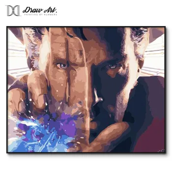 

Super Hero Poster Paint By Numbers Kits On Canvas Crafts for Adults Home Decor Doctor Strange Poster DIY Digital Oil Painting