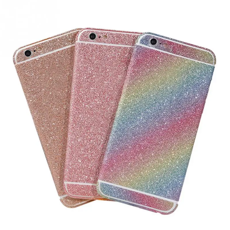 

Bling Glitter Crystal Diamond Full Body Wrap Decal Film Sticker Skin for IPhone 6 4.7/5.5inch PVC High Quality for Dropshipping