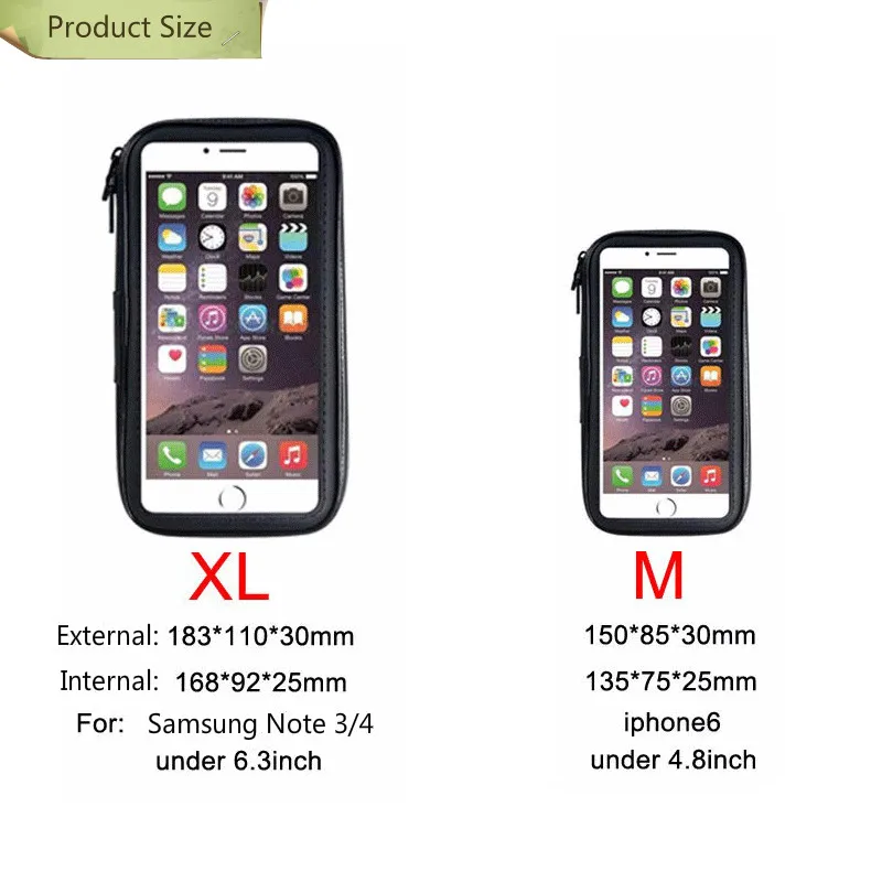  Universal Bike Phone Holder Stand Support 4.7-6.3 Inch Mobile Phone Holder Waterproof Motorcycle Mo