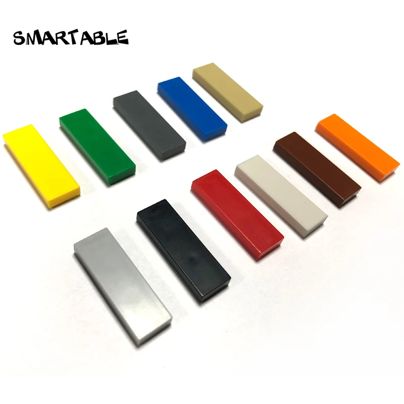 Smartable Tile 1x3 с пазами плоские шпильки строительные блоки детали креативные игрушки