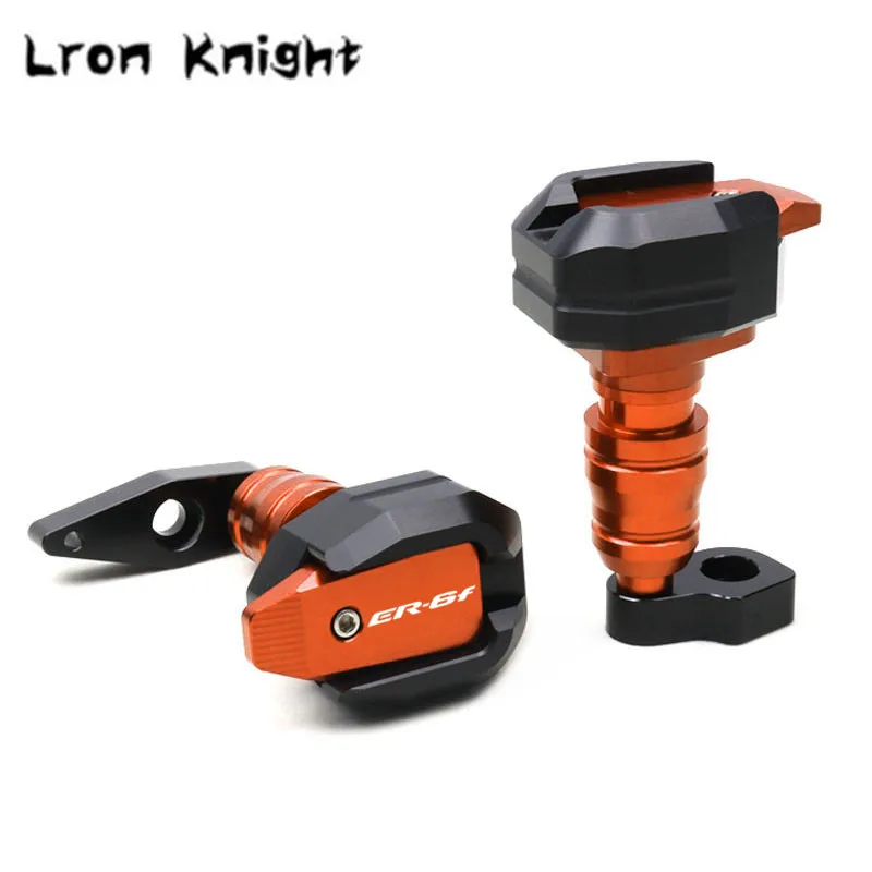 Для KAWASAKI ER-6N ER-6F ER6N ER6F ER 6N 6F Мотоцикл CNC защита от падения Рамка слайдер Накладка для защиты от падения для обтекателя протектор - Цвет: ER-6F Orange