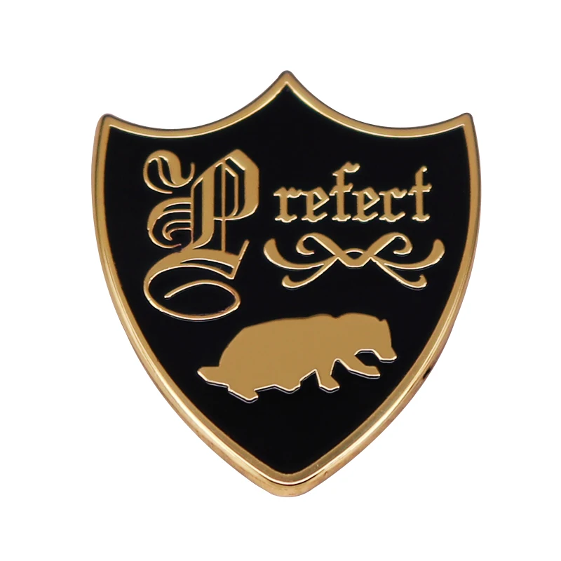 Magical Wizarding World Hufflepuff Prefetto Crest House Pride Badge Mascotte Badger Spilla Smaltata Dura