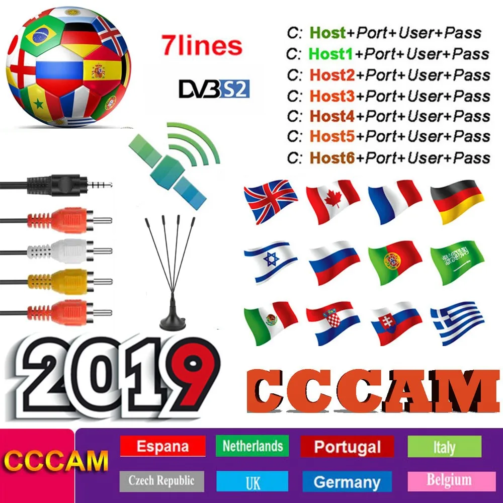 

Cccam 7 lines Full HD 1 Year Germany SKY Oscam Cccam cline for Europe 7 lines Use for Satellite TV Receiver DVB-S2 Server hd