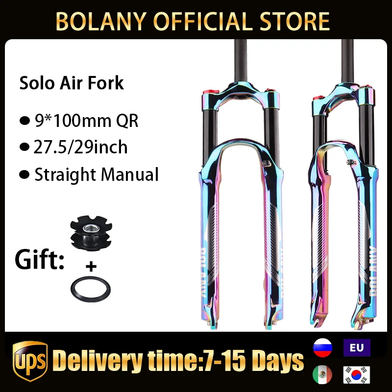 BOLANYMTBRainbowForkSoloAirBicycleFrontSuspension27529inch