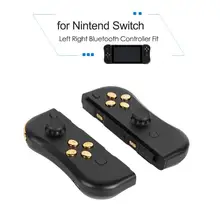 2 шт. беспроводной левый и правый контроллер Bluetooth геймпад, пригодный для PND переключатель NS поддержка кабеля черный золотой прозрачный