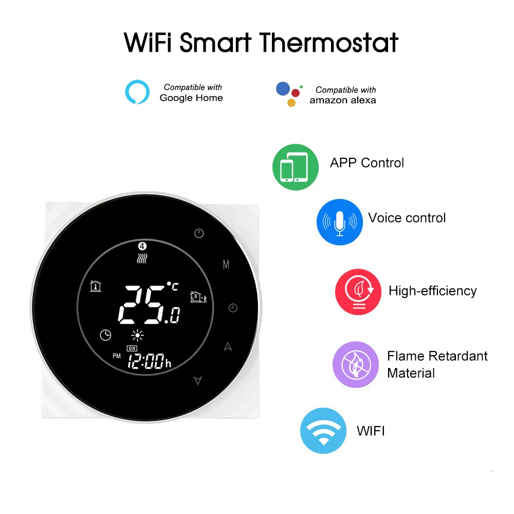 Умный WiFi контроль температуры ler Tuya контроль дисплея программируемый Голосовое управление с Amazon Echo/Google Home/IFTTT 3A-240V