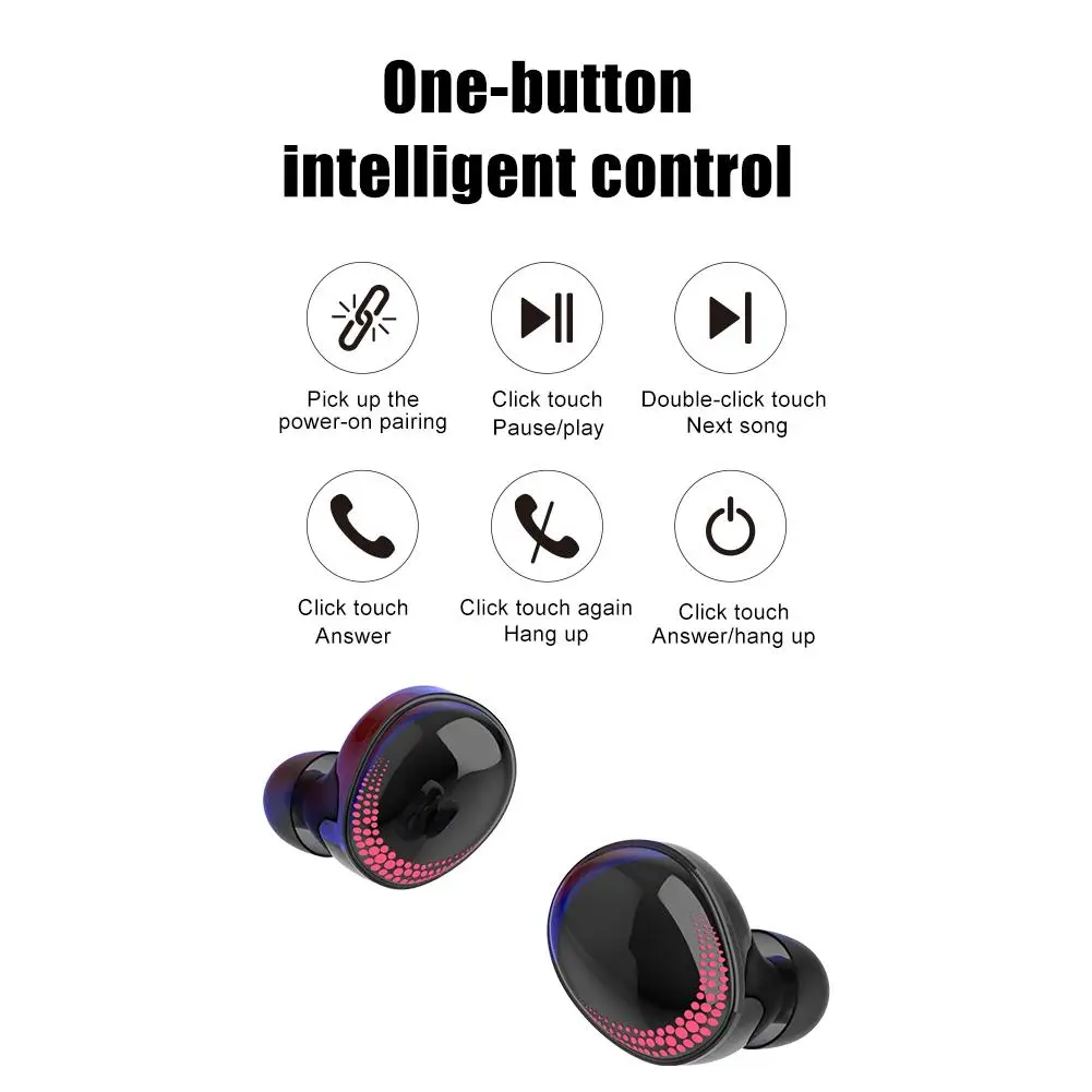 TWS X10 Wireless Earbuds Bluetooth 5.0 Earphone Touch Control Waterproof Noise Cancelling Headphone