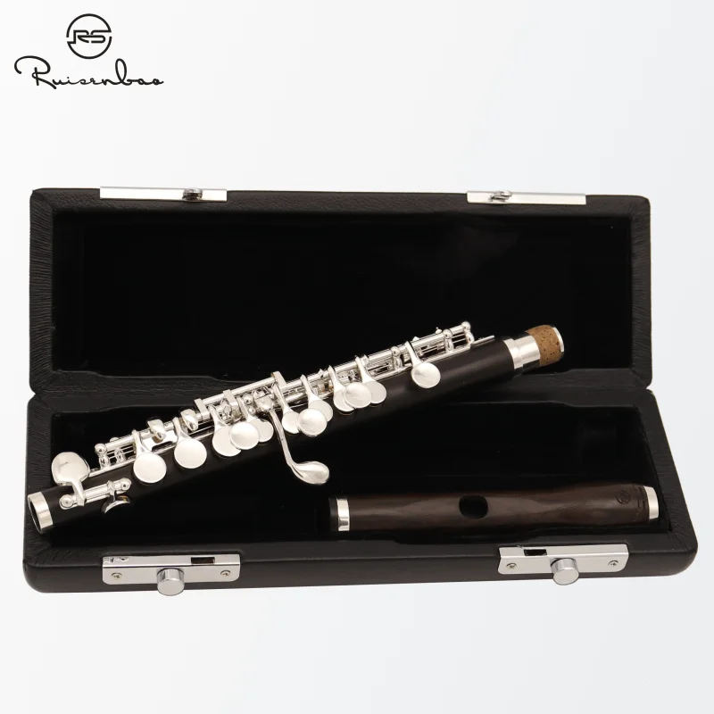 New Reisenberg ebony Piccolo C Key Cupronickel Flute Silver Plated keys wooden Body Material