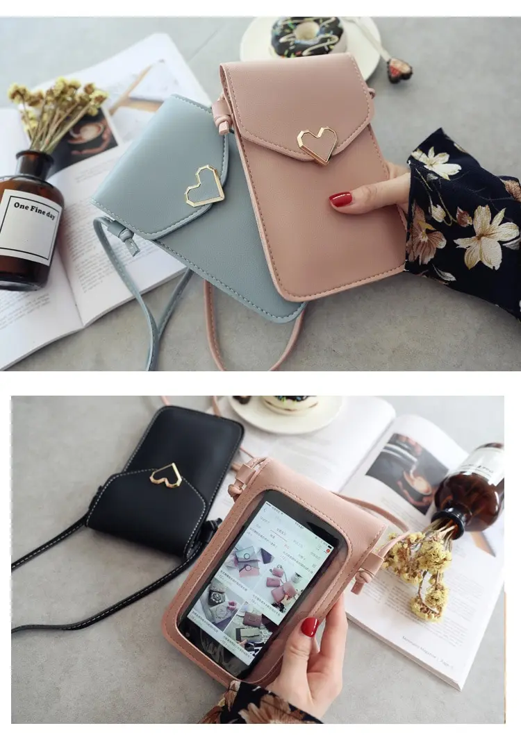 Touch Screen Cell Phone Purse Smartphone Wallet Leather Shoulder Strap Handbag Women Bag for Iphone X  S10 Huawei P20 best Stylish Backpacks