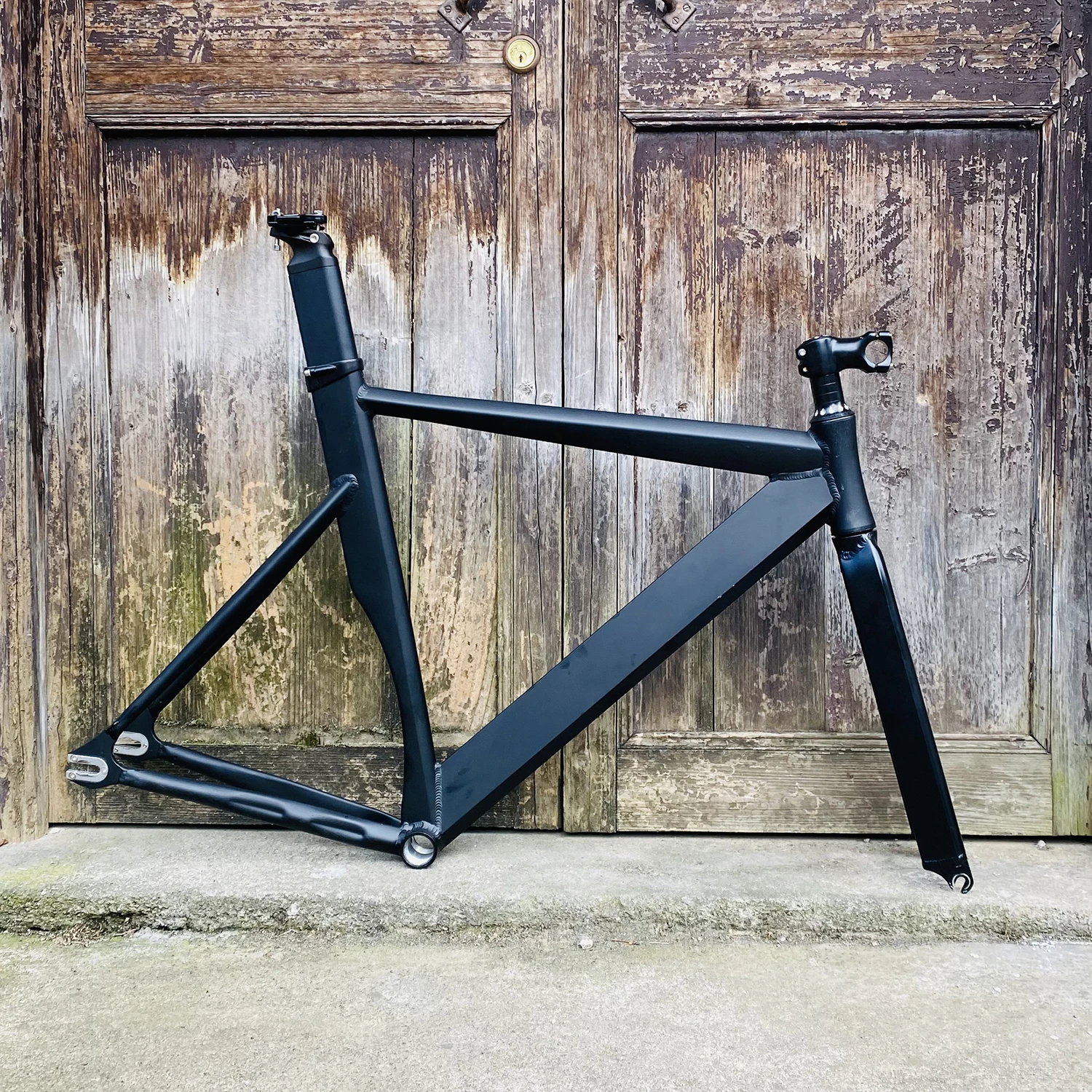 Raw Speed Road Bike Frame 48cm 52cm Bike Frame Matte Black Fixie Bike
