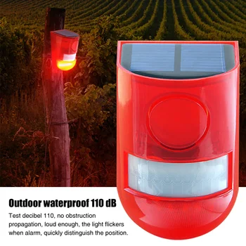 

Security Lighting Energy Saving Motion Sensor LED Solar Lamp Outdoor Waterproof Remote Control ABS Auto Alarm Multiple Modes