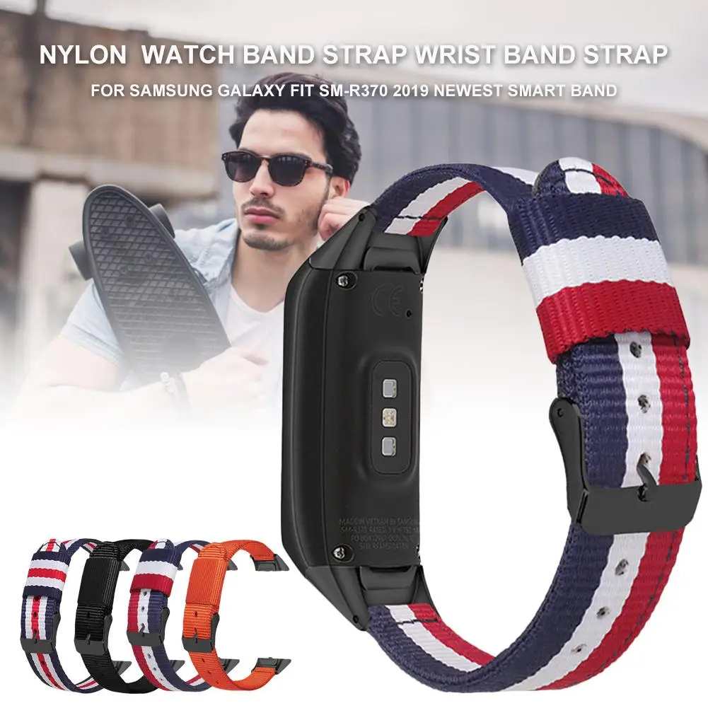 12mm Nylon Watch Band for Samsung Galaxy fit SM R370 Sports Watch Strap