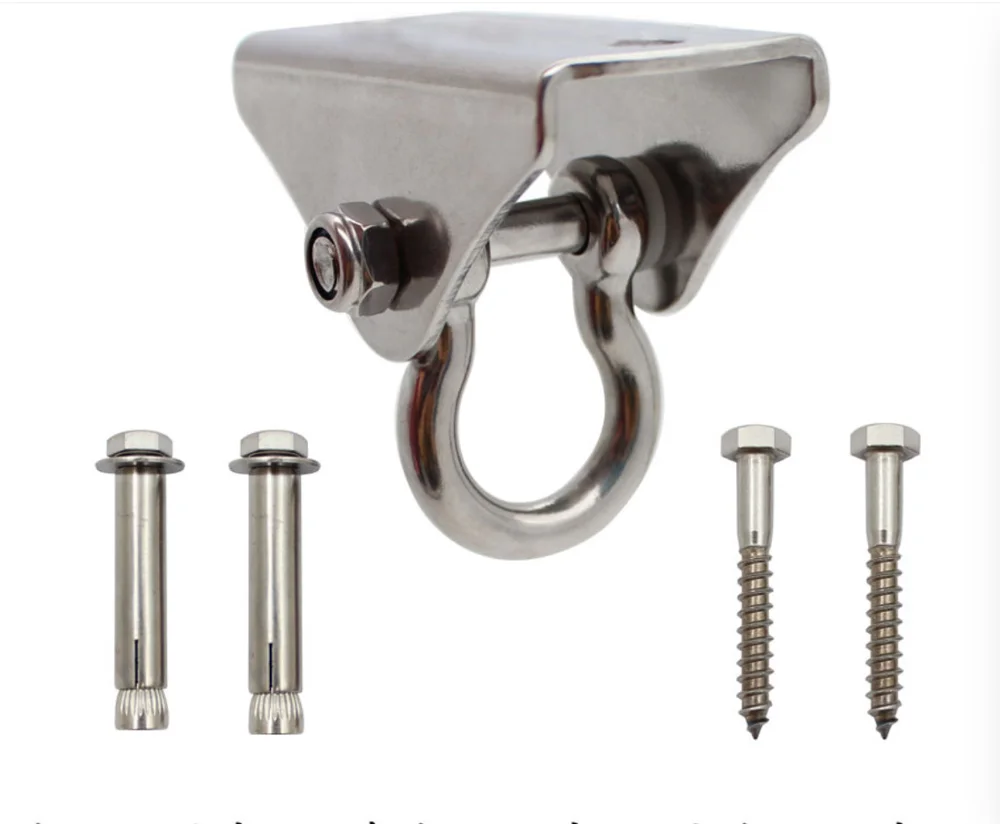 

Подвесная Вешалка из нержавеющей стали, поворотный крючок с поворотом на 180 °, гамак для йоги с грузоподъемностью 1500 фунтов, веревки, направляющие, качели для крыльца