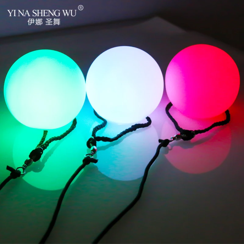 2/3 шт. шары для танца живота светодиодные Rgb Светящиеся Poi брошенные светятся на