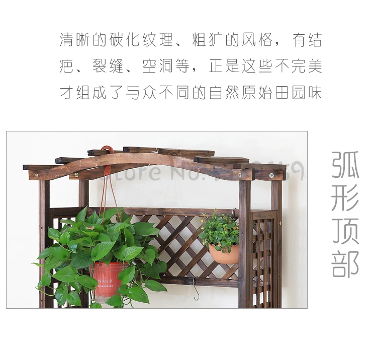 Floor-standing Anti-corrosion Wood Flower Shelf Multi-layer Indoor Special Wood Living Room Hanging Orchid Frame Home Rack