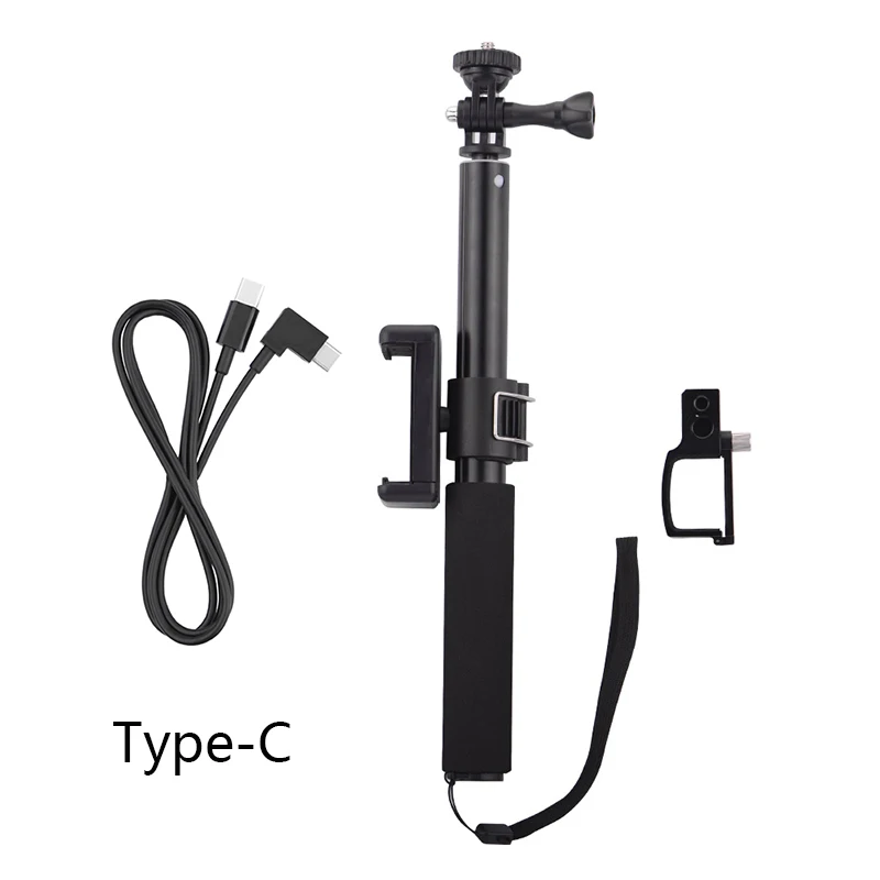 Selfie Stick for DJI OSMO Pocket Handheld Gimbal Stabilizer Cable for Type-c IOS Android Phone Clip Module Extension Pole Kits - Цвет: Type-C