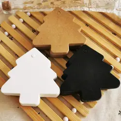 50pcs Christmas Kraft Paper Card Tags Tree Star Labels Paper Cards Jewelry DIY Wedding Birthday Party Blank Hang Tag Gifts