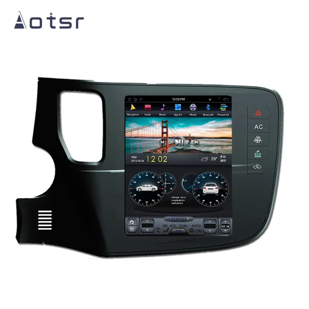 Aotsr Tesla 10," вертикальный экран Android 9,0 автомобильный DVD мультимедийный плеер gps навигация для Mitsubishi Outlander- WiFi
