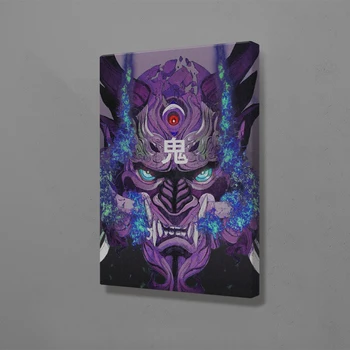 

Japanese tattoo art Samurai Oni Home Study room living Room Bedroom Decor Print Poster Picture Painting Wall Art Canvas