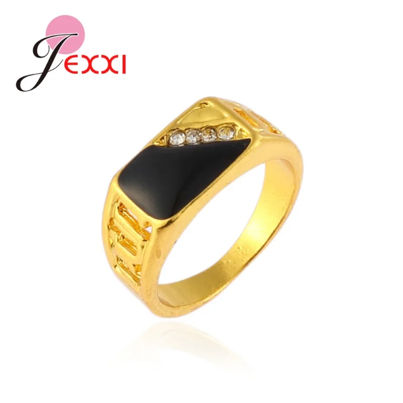Creative Triangle Drop Oil Cubic Zircon Finger Ring Silver Gold Color Inlay Rhinestone Women Men Jewelry Rings Accessories silver rings silver ring gold plated rings gold plated silver ring gold rings golden ring