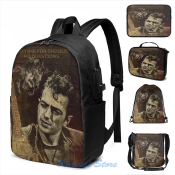 

Funny Graphic print A Strummer Gonna Strum... USB Charge Backpack men School bags Women bag Travel laptop bag